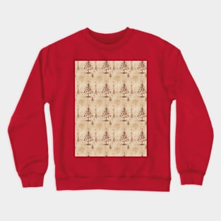 Vintage Christmas Tree Pattern Crewneck Sweatshirt